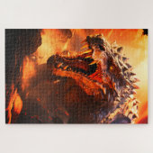 Intens portret van lavadraak legpuzzel (Horizontaal)