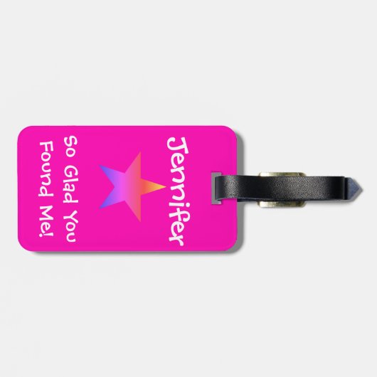 Intens ROZE Jouw naam horen we bij elkaar Bagagelabel (Achterkant horizontaal)