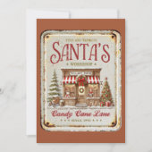 Intens rustieke Santas werkplaats Dorpsspeelgoed 1 Feestdagenkaart (Voorkant)