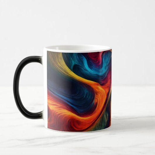 Intense Abstract Morphing Energy Wave Mug Magische Mok (Links)