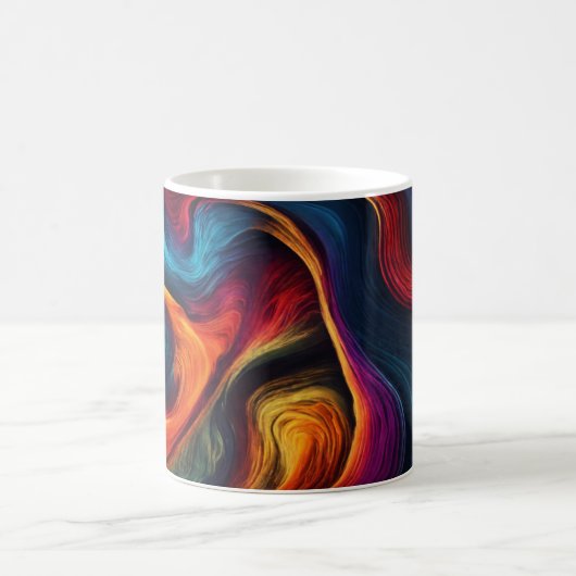 Intense Abstract Morphing Energy Wave Mug Magische Mok (Center)