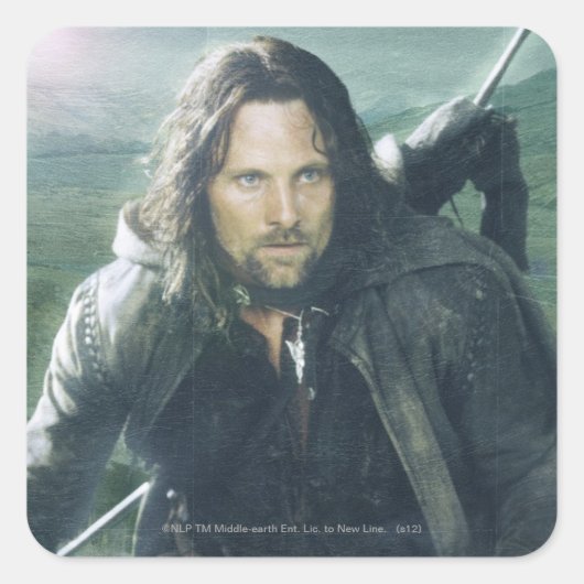 Intense Aragorn Vierkante Sticker (Voorkant)