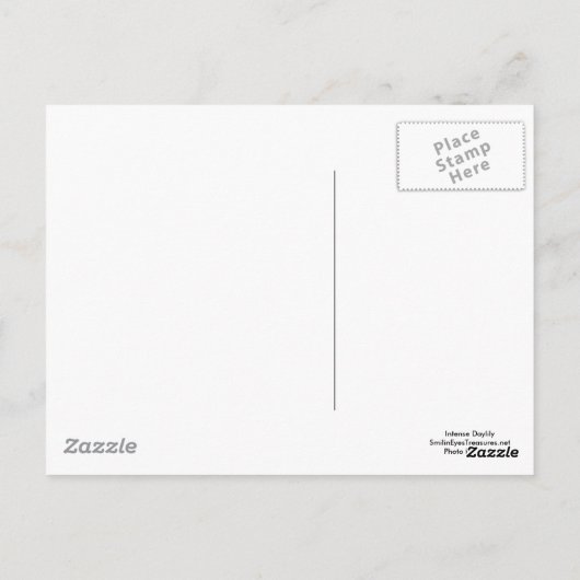 Intense Briefkaart voor daglonffotografie (Achterkant)