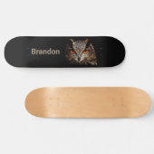 Intense bruine bruine howl zwart persoonlijk skateboard (Horizontaal)