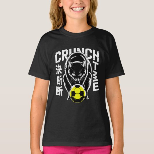 Intense Cat Soccer T-Shirt - Gift for Athletes (Voorkant)
