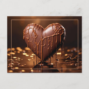 Intense Chocolate Heart Valentijn Briefkaart