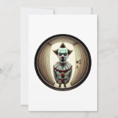 Intense clown die door de deuropening staart | Fis Kaart (Voorkant)