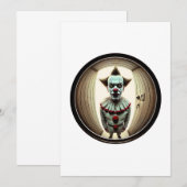 Intense clown die door de deuropening staart | Fis Kaart (Voorkant / Achterkant)