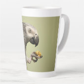 Intense Congo-Afrikaanse grijze papegaai Latte Mok (Rechterhoek)