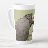 Intense Congo-Afrikaanse grijze papegaai Latte Mok (Linkerhoek)