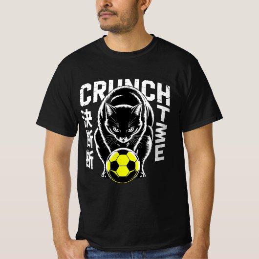 Intense Crunch Time Cat - Game Day Style T-shirt (Voorkant)