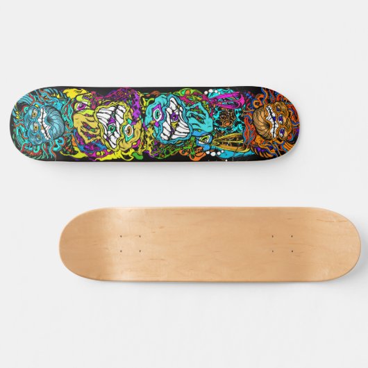 Intense Day Glo Psycho Loco krankzinnige graphics Persoonlijk Skateboard (Horizontaal)