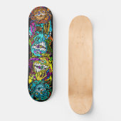 Intense Day Glo Psycho Loco krankzinnige graphics Persoonlijk Skateboard (Voorkant)