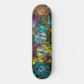 Intense Day Glo Psycho Loco krankzinnige graphics Persoonlijk Skateboard (Voorkant)