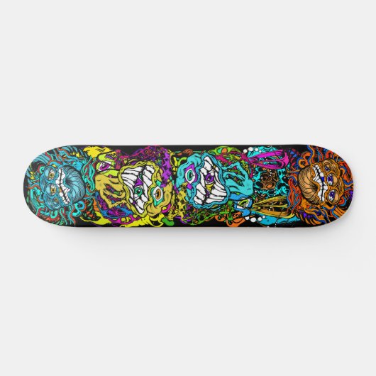 Intense Day Glo Psycho Loco krankzinnige graphics Persoonlijk Skateboard (Horizontaal)