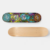 Intense Day Glo Psycho Loco krankzinnige graphics Persoonlijk Skateboard (Horizontaal)