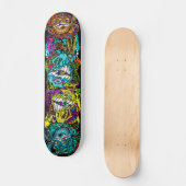Intense Day Glo Psycho Loco krankzinnige graphics Persoonlijk Skateboard (Voorkant)