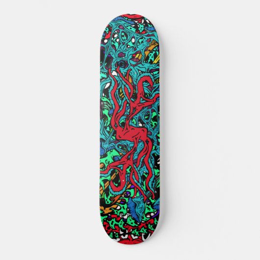 Intense Day Glo Psycho Loco krankzinnige graphics Persoonlijk Skateboard (Voorkant)