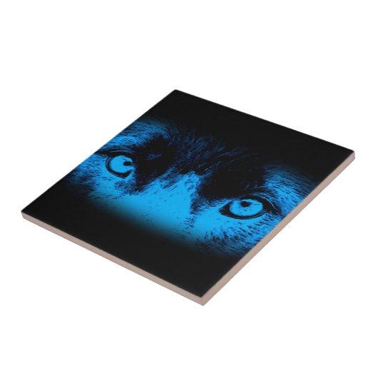 Intense dierenogen Art Tile Tegeltje (Zijkant)