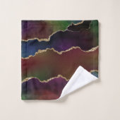 intense donkere agaat | Moody Rainbow Jewel Tone Bad Handdoek (Wasdoekje)