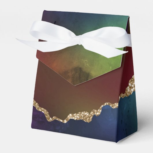 intense donkere agaat | Moody Rainbow Jewel Tone Bedankdoosjes (Voorkant Zijde)