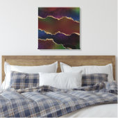 intense donkere agaat | Moody Rainbow Jewel Tone Canvas Afdruk (Insitu (Slaapkamer))