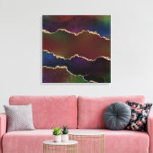 intense donkere agaat | Moody Rainbow Jewel Tone Canvas Afdruk (Insitu (Woonkamer))