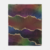 intense donkere agaat | Moody Rainbow Jewel Tone Fleece Deken (Voorkant)