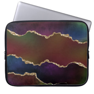intense donkere agaat   Moody Rainbow Jewel Tone Laptop Sleeve