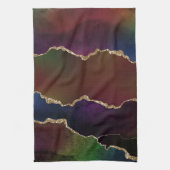 intense donkere agaat | Moody Rainbow Jewel Tone Theedoek (Verticaal)