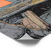 Intense Dystopian Art: Burning Core Sci-Fi  Poster (Hoek)