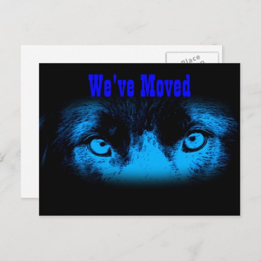 Intense e-yes adreswijziging aankondigingskaart (Voorkant / Achterkant)