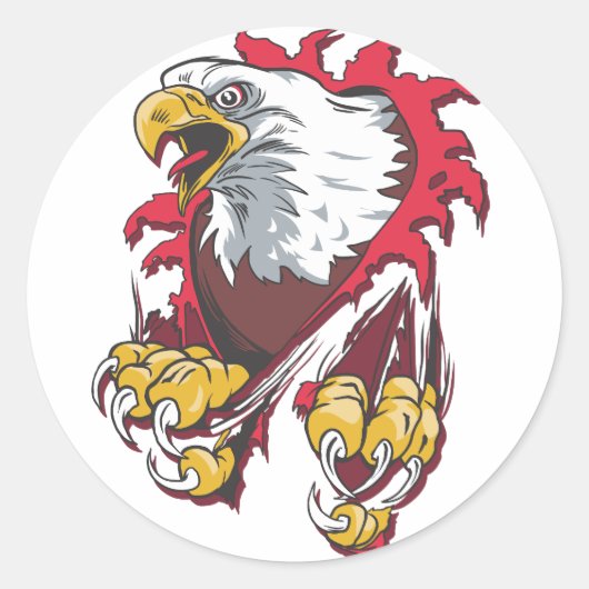 Intense Eagle Ronde Sticker (Voorkant)