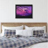 Intense en levendige - Paarse zonnelandschap Canvas Afdruk (Insitu (Slaapkamer))