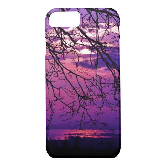 Intense en levendige - Paarse zonnelandschap Case-Mate iPhone Case (Achterkant)