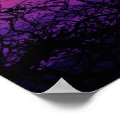 Intense en levendige - Paarse zonnelandschap Poster (Hoek)