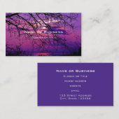 Intense en levendige - Paarse zonnelandschap Visitekaartje (Voorkant / Achterkant)
