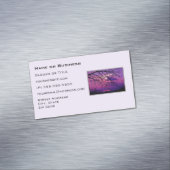 Intense en levendige - Paarse zonnelandschap Visitekaartje Magneet (Voorbeeld)