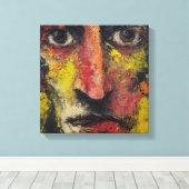 Intense Expressionist Face Canvas (Insitu (Houten vloer))
