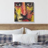 Intense Expressionist Face Canvas (Insitu (Slaapkamer))
