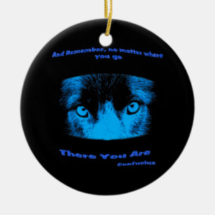 Intense Eyes Attitude Inspirerend Quote Keramisch Ornament