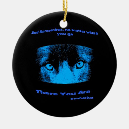 Intense Eyes Attitude Inspirerend Quote Keramisch Ornament (Voorkant)