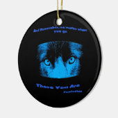 Intense Eyes Attitude Inspirerend Quote Keramisch Ornament (Links)