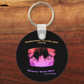 Intense Eyes Inspirerend Quote Sleutelhanger (Achterkant)