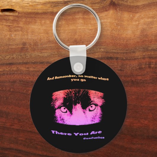 Intense Eyes Inspirerend Quote Sleutelhanger (Achterkant)