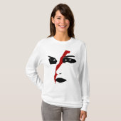 Intense facepaint met Red Slash T-shirt (Voorkant volledig)