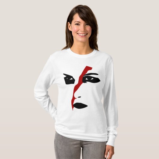 Intense facepaint met Red Slash T-shirt (Voorkant volledig)