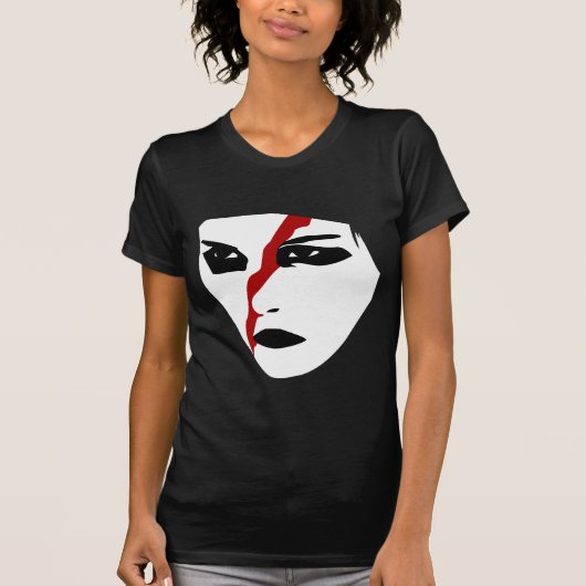 Intense facepaint met Red Slash T-shirt (Voorkant)