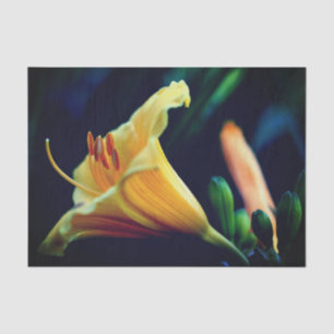 Intense gele Lily Flower Decouting Tissuepapier