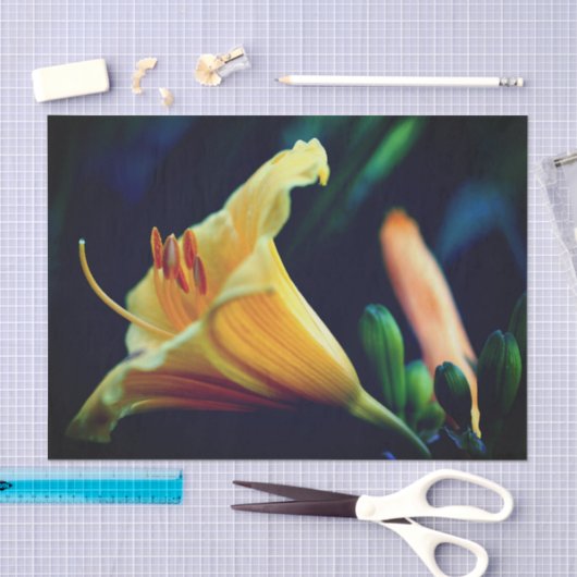 Intense gele Lily Flower Decouting Tissuepapier (Craft)